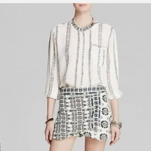 Free People Magic Pullover Top in Vanilla Combo thumbnail 2