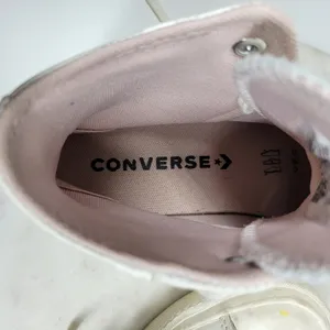 Converse CTAS Lift High Top Platform Leather Ruffle Sneakers Womens 6.5 White thumbnail 6