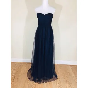 Donna Morgan Felicity Midnight Blue‎ Strapless Empire Waist Gown Dress Size 4 thumbnail 2