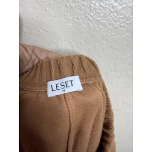 LESET Teddy Jogger size M French Terry Lounge Sweatpants Camel Brown thumbnail 11