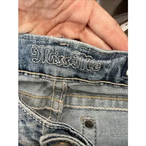 Miss Me Bootcut Jeans Womens 32 Blue Embellished Wing Pocket Stretch thumbnail 5