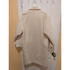 Zara Soft Cream Ladies Double Breasted Coat Size XS thumbnail 10