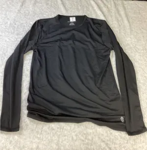 Free Country Womens Small Black Long‎ Sleeve Performance Athletic Top Shirt Base thumbnail 1