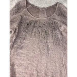ivy and lace mohair blend‎ thin knit sweater italy small Roll Sleeves Metallic thumbnail 6