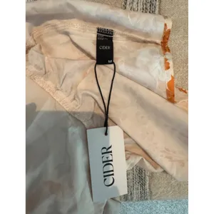 Cider Floral Off The Shoulder Mini Dress Orange Cream Ruffle Hem Long Sleeve M thumbnail 4