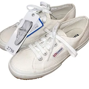 Superga Unisex 2750 Cotu Classic Canvas Lace-up‎ Sneakers Ivory Sz M 4.5/W 6 NWT thumbnail 1