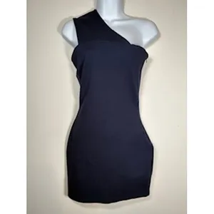 SUPERDOWN One Shoulder‎ Mini Dress S Navy Blue Bodycon Revolve Cocktail NWT thumbnail 2