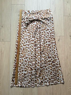 Free People Normani Bias Midi Skirt Leopard Print Size 12 thumbnail 8