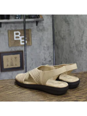NWT Easy Street Claudia Slingback Sandals Comfort Wave CLAUD Sand Brown 11M thumbnail 3