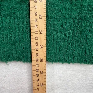 Aerie XS Sweater Green V-Neck Fuzzy Boucle Knit Pullover Relaxed Cozy Winter thumbnail 11
