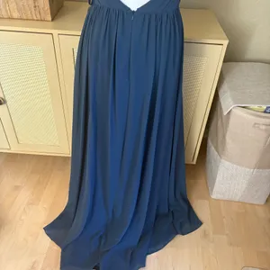 THEIA Allison Backless High Neck Bridesmaid‎ Dress in Denim Slate Blue Sz 10 thumbnail 6