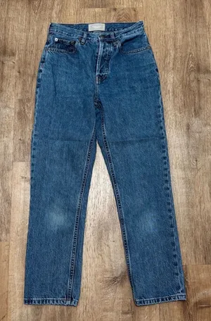 Everlane | The 90s Cheeky Crop Blue Organic Cotton Straight Leg‎ Denim Jeans, 24 thumbnail 1