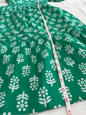 J.Crew Block Print Puff Sleeve Midi Dress Green Size 6 NWT thumbnail 12