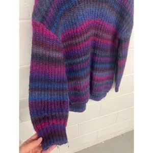 Hatch sz 1/Small Pink Purple Blue Striped Maternity Turtleneck Pullover Sweater thumbnail 6