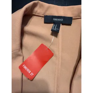 Forever 21 Womens Open Front Blazer‎ 3/4 Sleeve Peach Terracotta Size Medium NWT thumbnail 2