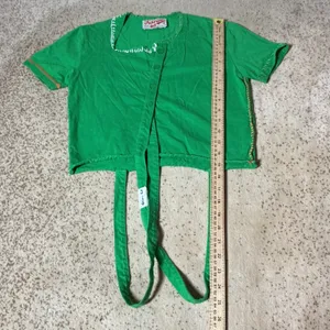 Andersson Asymmetrical‎ Bell Green Reworked Deconstructed Crop Top ATB969W XS thumbnail 2