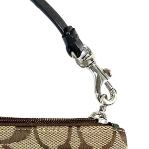 Coach Brown Tan Jacquard Canvas Monogrammed Signature Cs Zip Wristlet No F51685 thumbnail 5