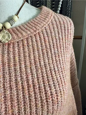 American Eagle Pink Chunky Knit Boxy Oversized Sweater XL thumbnail 4