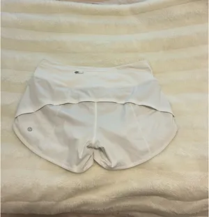 White Lululemon Speed Up Shorts thumbnail 2