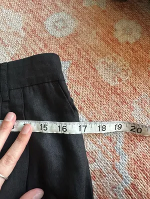 NWT Quince 100% European Linen Pleated Trouser black size 8 thumbnail 7