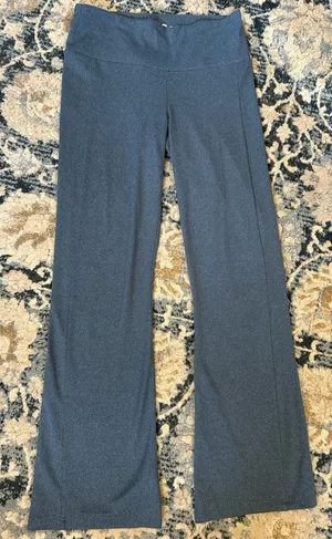 Betabrand Yoga Pants Light Heather Blue Boot Cut Athleisure Size Medium Pull On thumbnail 1