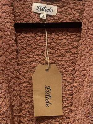 S Listicle Chunky Open-Front Cardigan in Dusty Rose thumbnail 4
