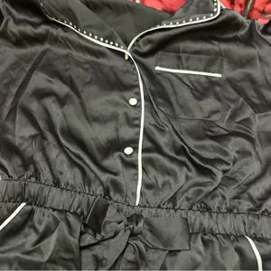 Victorias Secret Elegant Black Romper Satin size S thumbnail 10