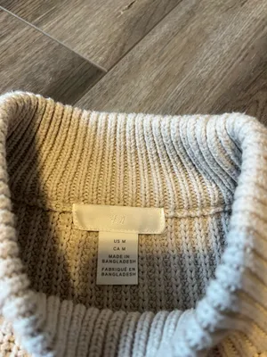 H&M Beige Balloon Sleeve Sweater thumbnail 5
