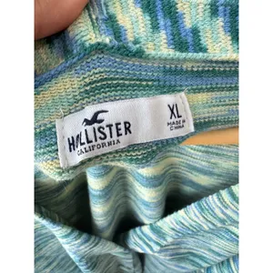 Hollister Knit Cardigan Cropped‎ V Neck Button Front Sweater XL thumbnail 3