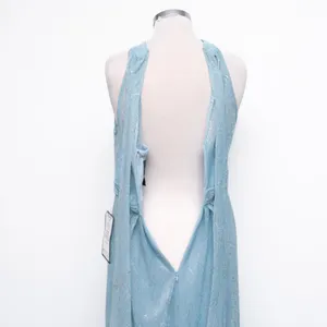 Adrianna Papell‎ | Floral Metallic Stencil Halter Gown thumbnail 15