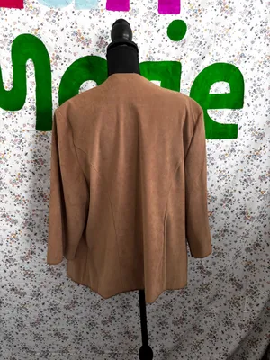 A. Giannetti Suede Brown Jacket with Bead embellishments Size 1X thumbnail 3