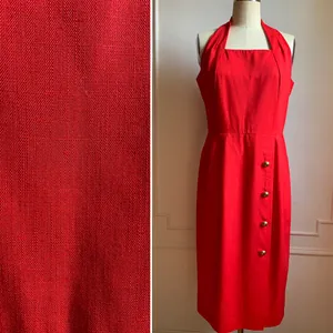 Vintage Jessica Howard Red Sleeveless Midi Dress thumbnail 2