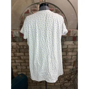T-shirt vintage bow print purple white thumbnail 5