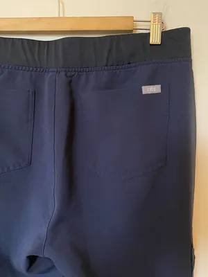 FIGS Zamora 6-Pocket Jogger Scrub Pants Quiet Navy Blue Sz Large TALL thumbnail 13