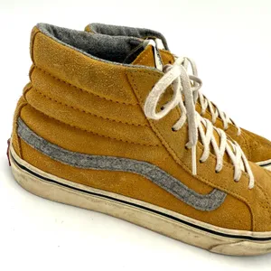 Vans Old Skool Women's Sneakers Mustard Suede High Top Sneakers Size 7.5M / W9 thumbnail 2