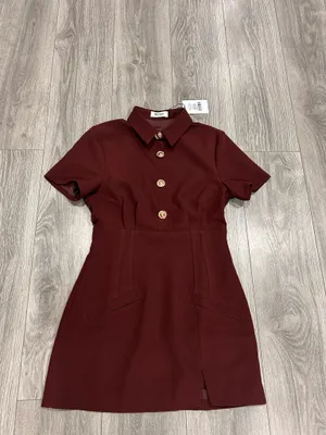 New Showpo Charity Mini Dress Placket Front Fitted Shirt Dress MSRP $109 thumbnail 7