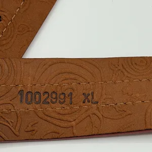 Velez Artisan Leather Belt Size XL Red Brown Western Artisan Boho Folk Columbia thumbnail 3