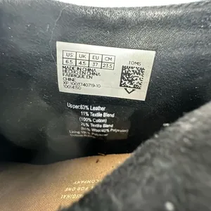 Toms Size 6.5 Boots Black 2"‎ Heel Side Zip Pointed Toe Leather Suede Workwear thumbnail 8