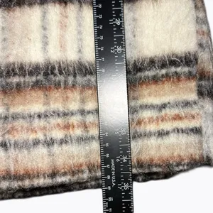 VILA Virooma Birch Check Wool Pea Coat Size M Plaid Quiet Luxury thumbnail 8