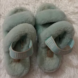 UGG Fluff Yeah Slides Fluffy Mint Green Slippers thumbnail 3