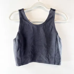 Lululemon Ribbed Softstreme Cropped Tank Top Black 8 thumbnail 2