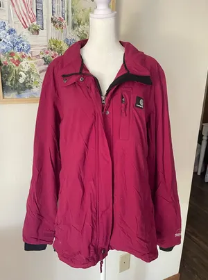 Carhartt Pink Waterproof Breathable Rain Jacket Women’s Large thumbnail 1