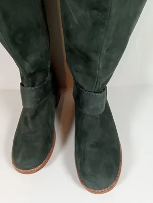 Olukai Holo Lio 11 Riding Boots Dark Shadow Leather Tall Rear Zip Womens 8.5 thumbnail 5