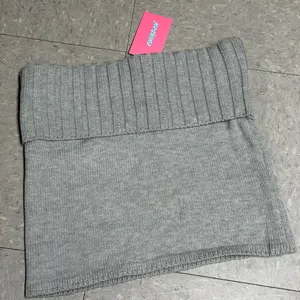 Edikted Gino Fold Over Knit Gray Mini Skirt thumbnail 2