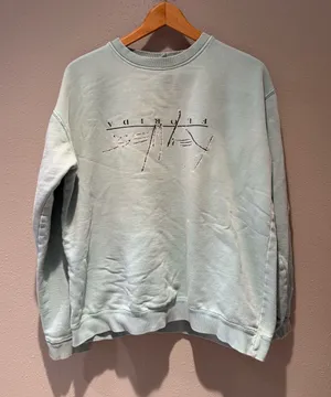 Vintage Key West Florida Graphic Crewneck Sweatshirt Pastel Blue Light Teal - Si thumbnail 1