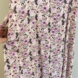 Z Supply x Evereve Floral‎ Shirt Maxi Dress NWT Size Large thumbnail 8