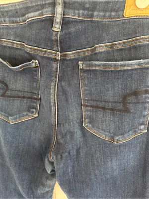 American Eagle Hi-Rise Jegging Dark Wash Stretch Skinny Jeans 12 Long thumbnail 8