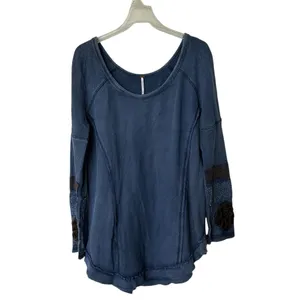 Free People You Don't Own Me Henley Thermal Sweater M boho thumbnail 2