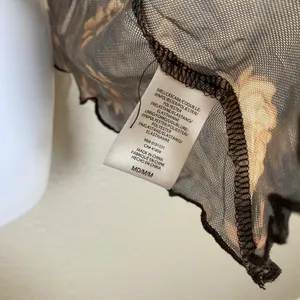 NWT Ruby & Jewell Brown Tube Top Medium Asymmetrical Fairycore Y2K Festival Mesh thumbnail 4