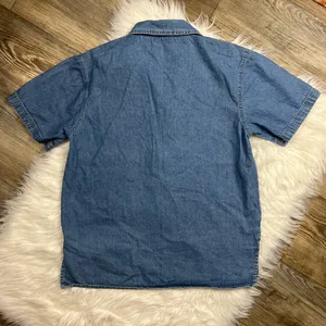 Vintage MPH Collection denim floral embroidered shirt thumbnail 7